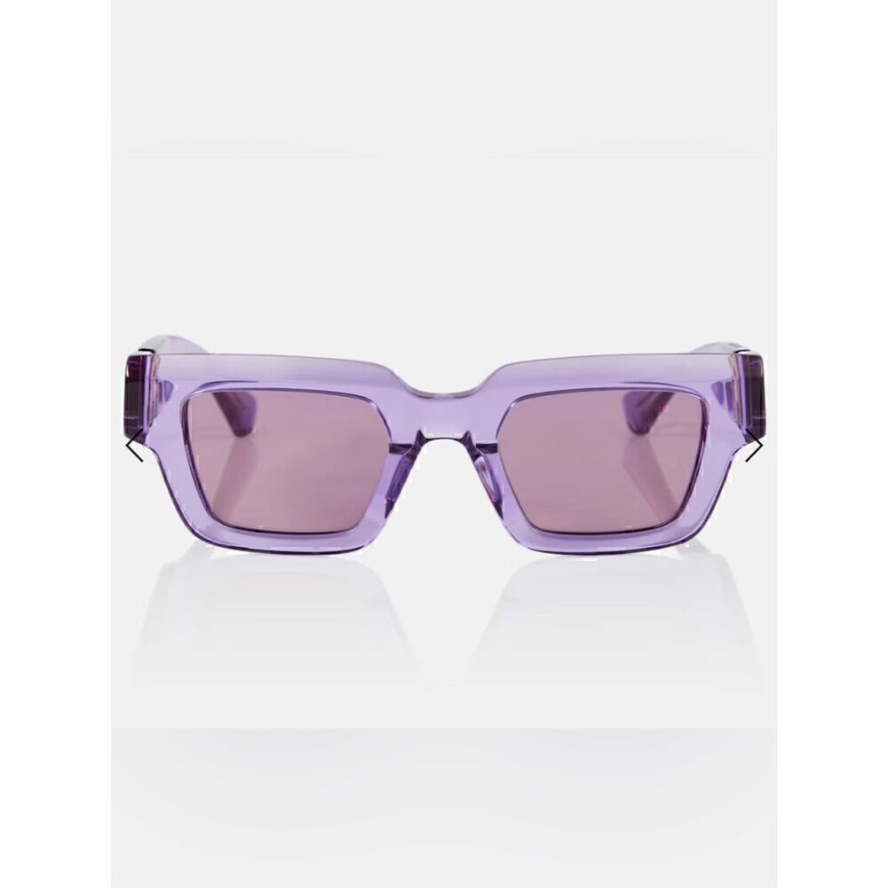 🛍️Bottega Veneta Lavender Transparent Rectangular Sunglasses with COA